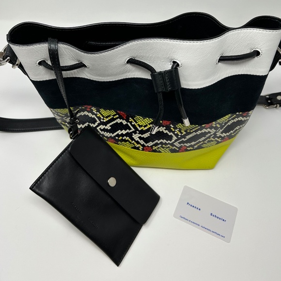 Proenza Schouler Multicolored Bucket Bag Designer ~ Luxury ~ Snakeskin! - Picture 3 of 5